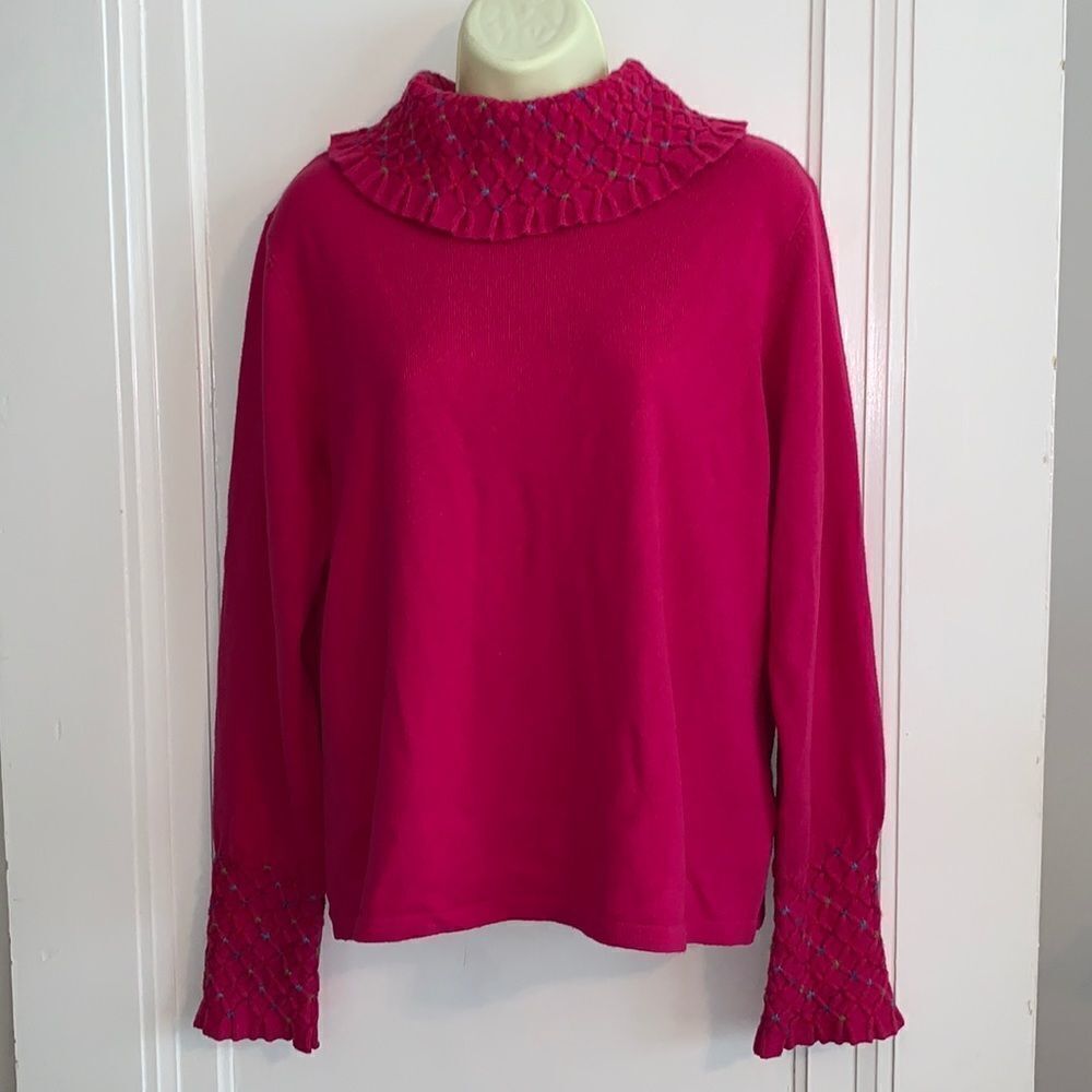 ‎Marisa Christina magenta pink turtleneck sweater